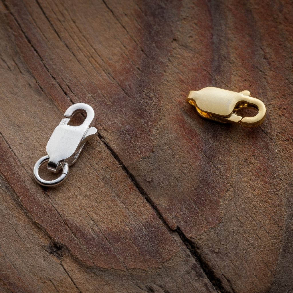 Lobster clasp, sterling silver Lobster clasp 9mm, sterling silver 925