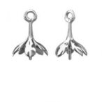 Pendant - flower - pearl base, silver Pendant - flower - pearl base, AG 925 silver