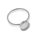 Ring size L - round resin bowl, silver Ring size L - round resin bowl, AG 925 silver