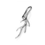 Simple crystal tie - crimped, silver Simple crystal tie - crimped, AG 925 silver