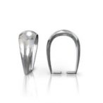 Simple crystal tie - crimped, silver Simple crystal tie - crimped, AG 925 silver