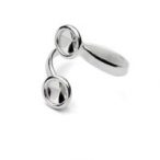 Spiral ring - Rivoli base, silver Spiral ring - Rivoli base, AG 925 silver