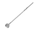 Threaded earring - resin bowl, silver Threaded earring - resin bowl, AG 925 silver